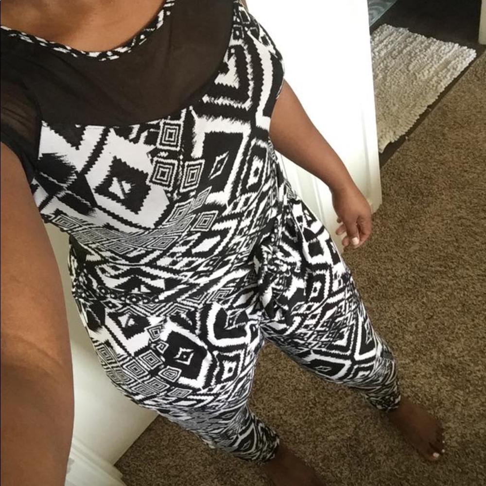 Black and White Romper